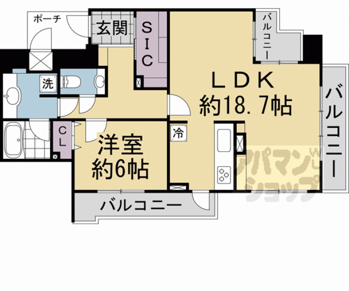 【プレサンス京都四条河原町ネクステージ】間取