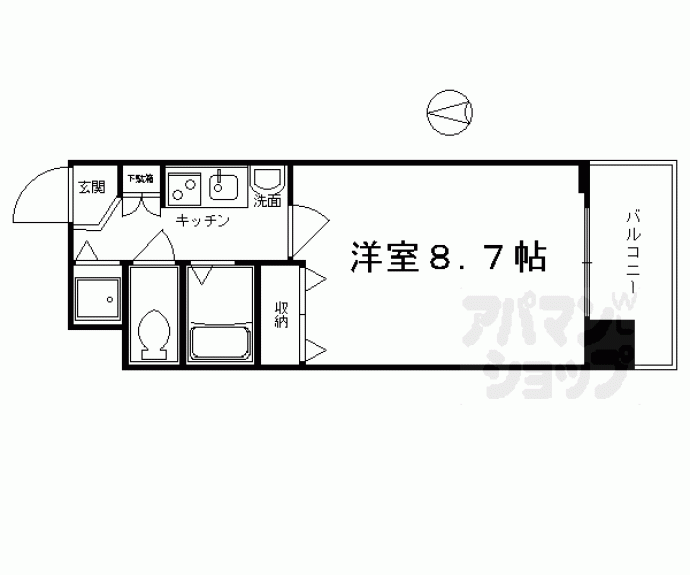 【プレサンス京都四条烏丸クロス】間取