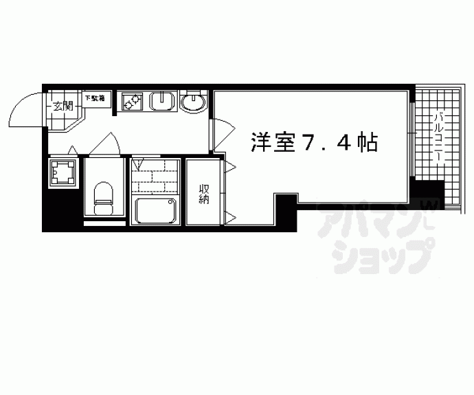 【プレサンス京都四条烏丸クロス】間取