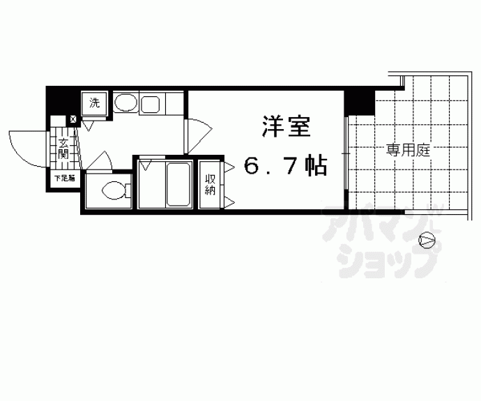 【プレサンス京都四条烏丸クロス】間取