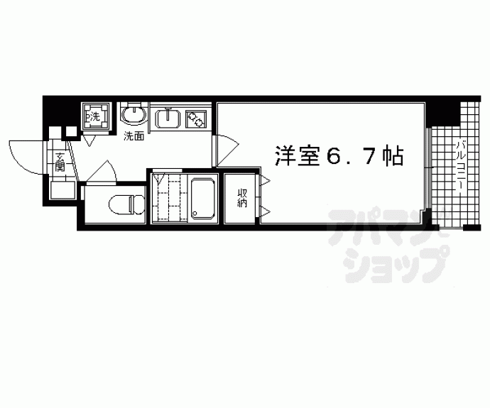 【プレサンス京都四条烏丸クロス】間取