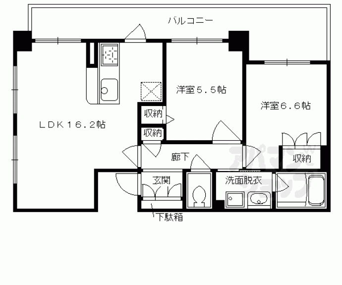 【レスタージュ御池高瀬川】間取