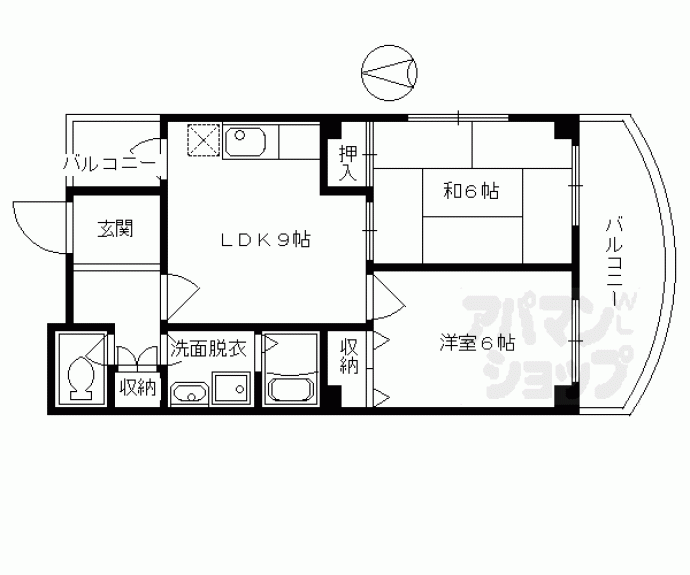 【ハイツ中御門】間取