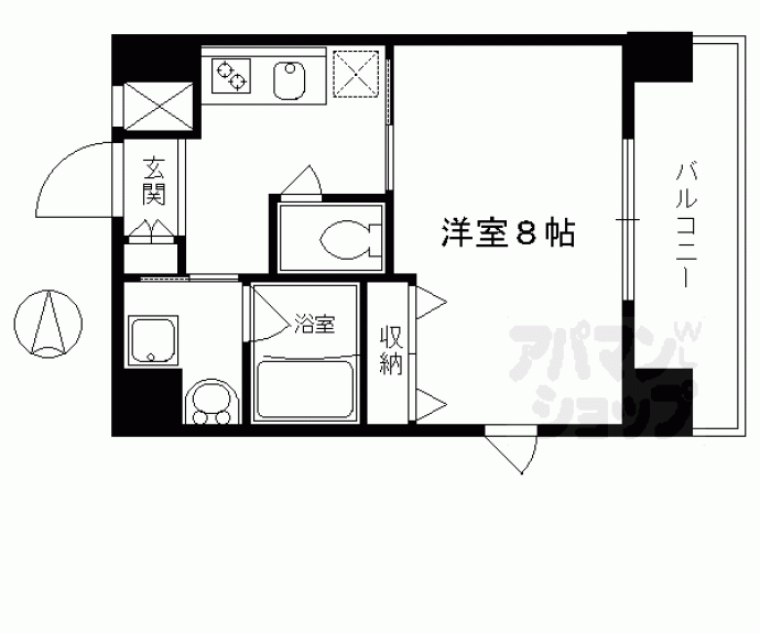 【アスヴェル京都四条烏丸】間取