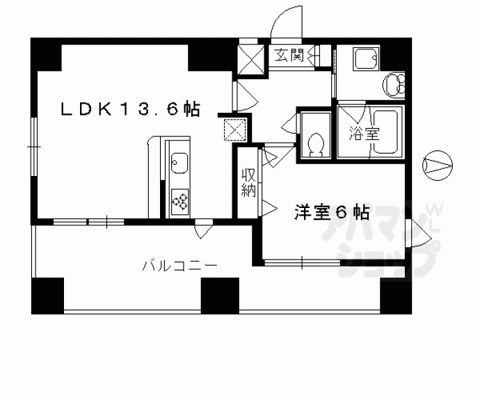【アスヴェル京都四条烏丸】間取