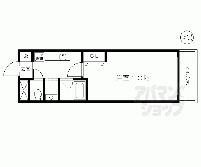 【プラザ五条鴨川】間取