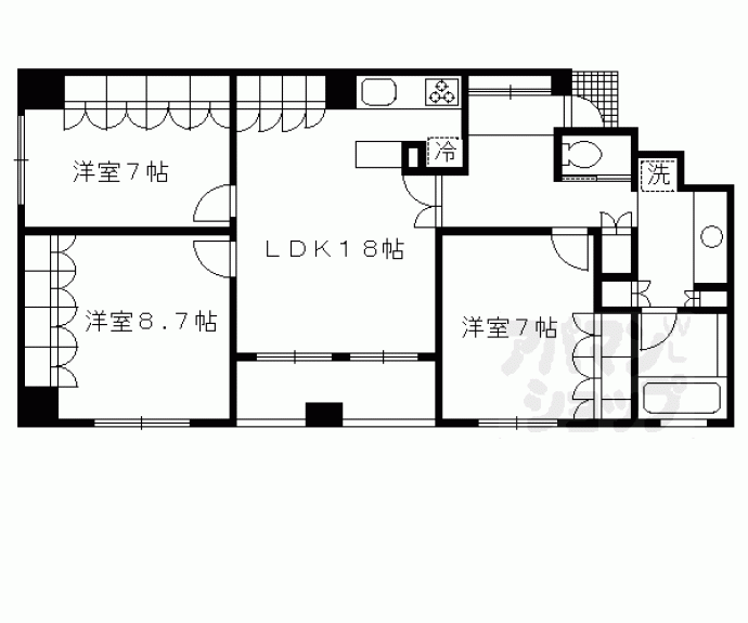【リーガル京都烏丸通り】間取