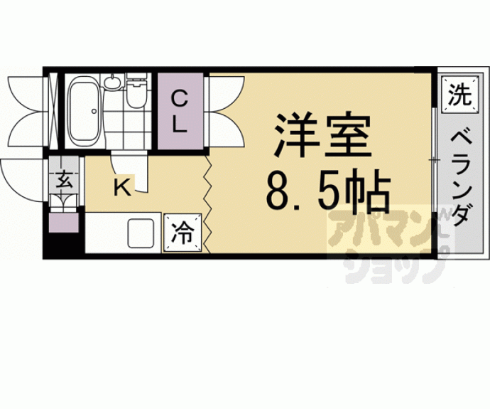 【シティハウス四条烏丸】間取