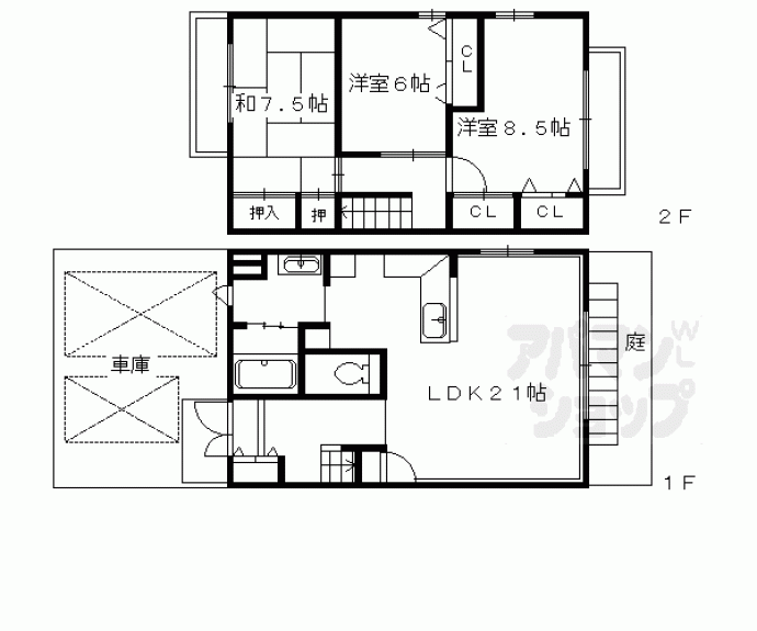 【壬生相合町貸家】間取