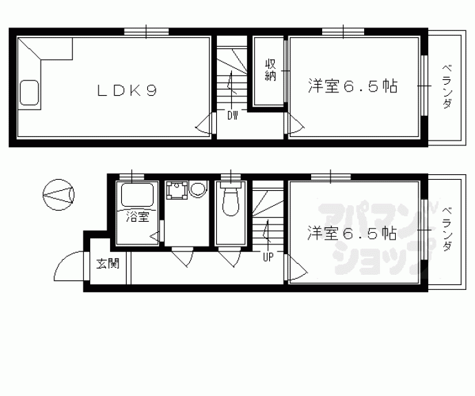【ドーリア北野東】間取