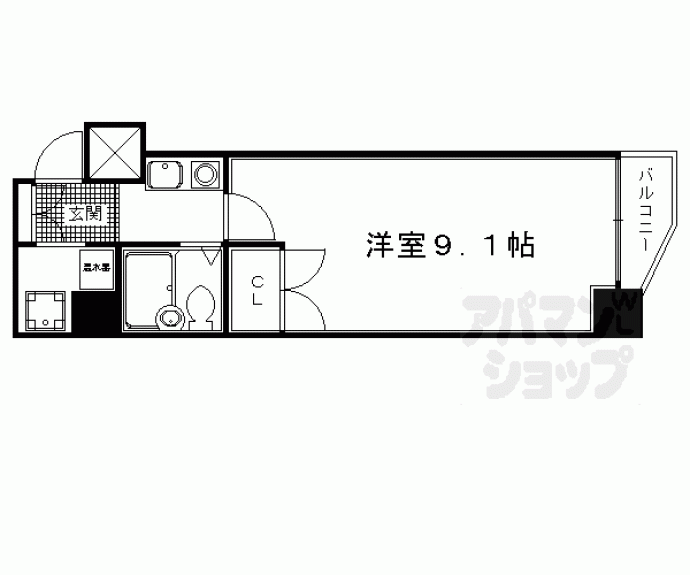 【アクシルコート京都二条イースト棟】間取