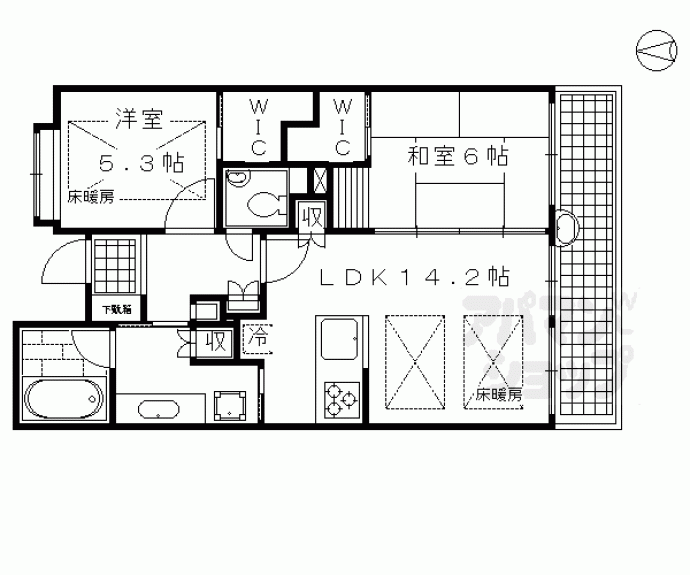 【グランブルー御池高倉】間取