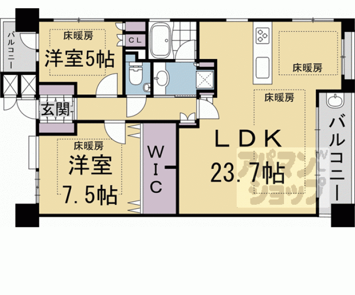 【グランブルー御池高倉】間取