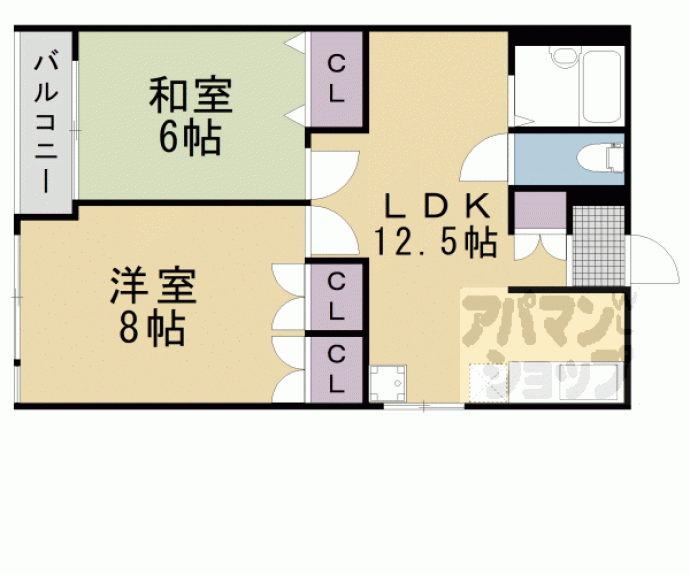 【富小路マンション】間取