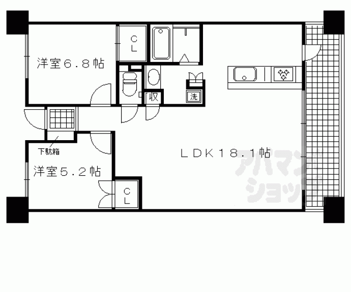 【グランブルー御池高倉】間取