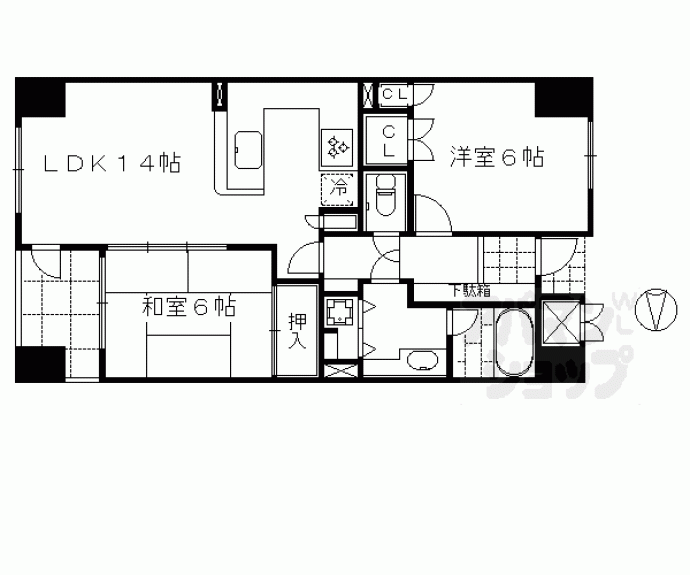 【藤和三条高倉ホームズ】間取