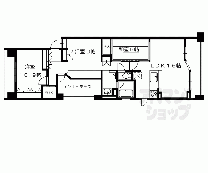【グランクール河原町二条】間取