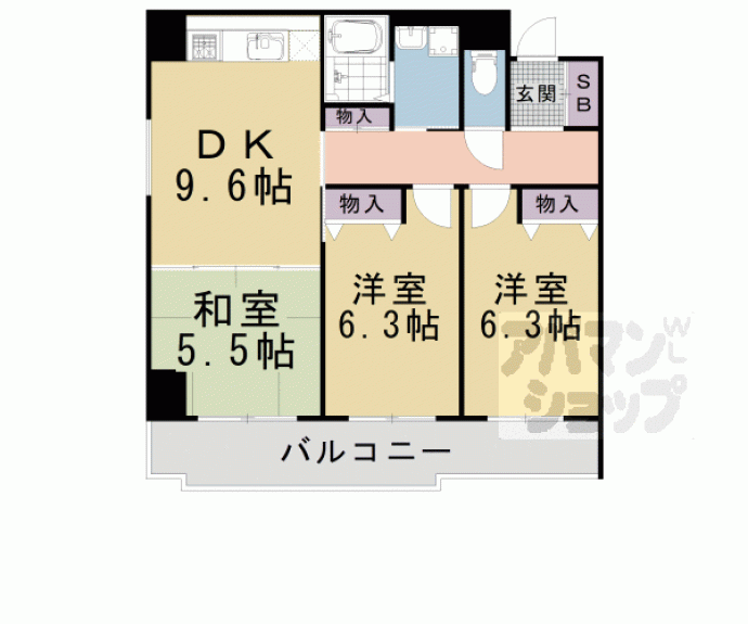 【ノイ・ディアール御池】間取