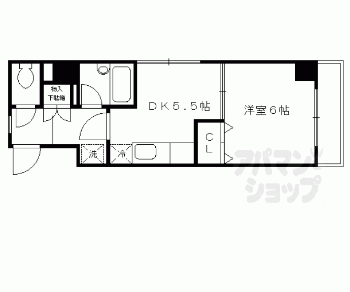 【シャルムーズ二条高倉】間取