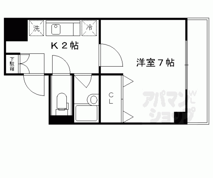 【シャルムーズ二条高倉】間取