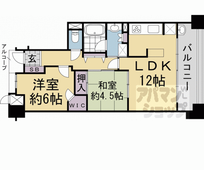 【メロディーハイム富小路蛸薬師】間取
