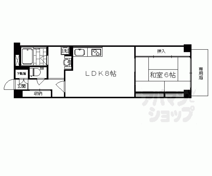 【日商岩井丸太町高陽院ハイツ】間取