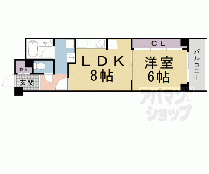 【日商岩井丸太町高陽院ハイツ】間取