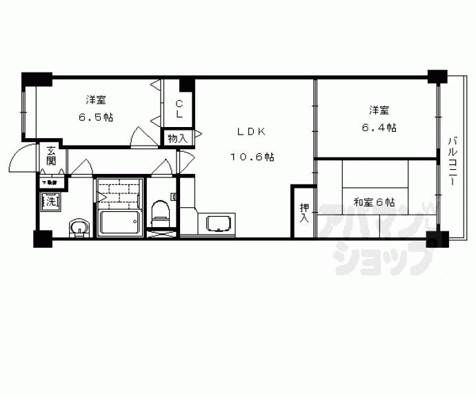 【アビターレ室町】間取