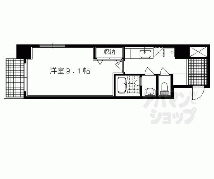 【ヴェルティカル二条城北】間取