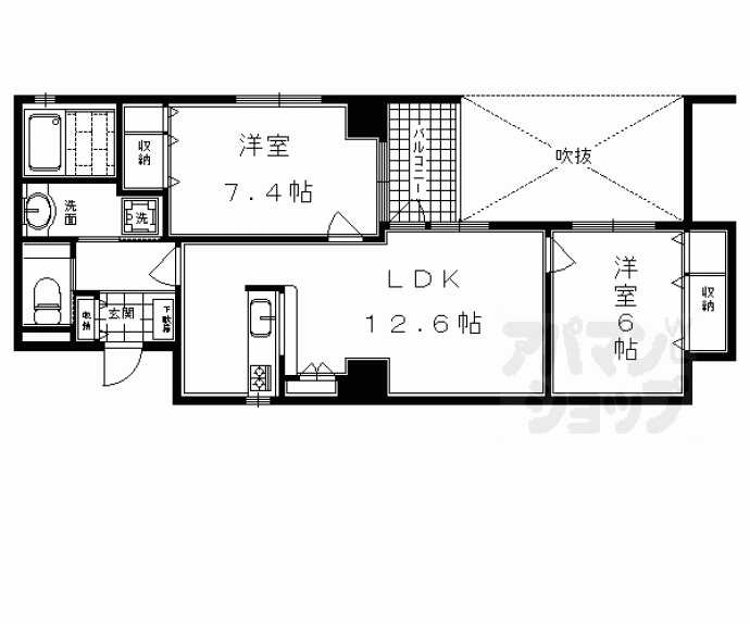 【ビューフォート五条烏丸】間取