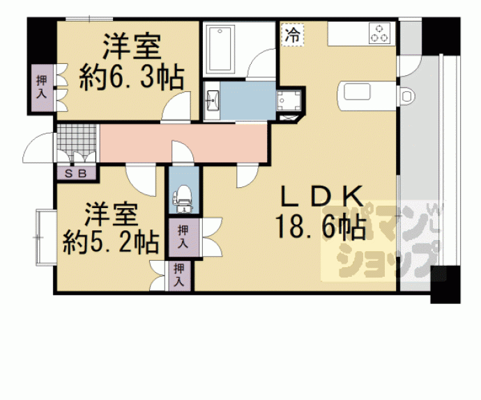 【グランエスパス御所南】間取