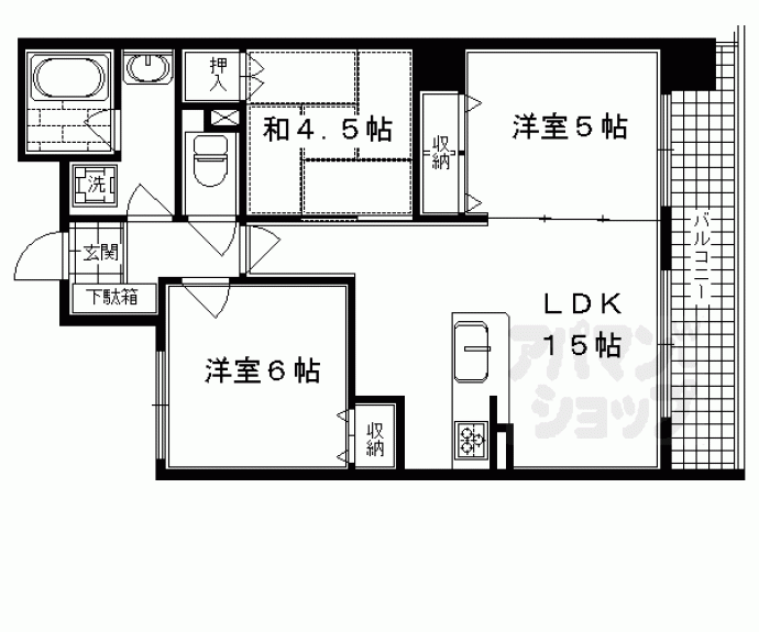 【グランエスパス御所南】間取