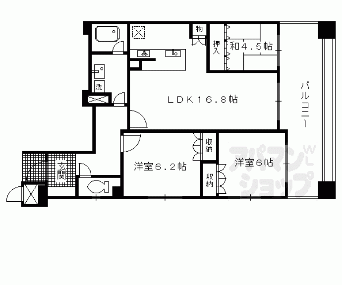 【グランエスパス御所南】間取
