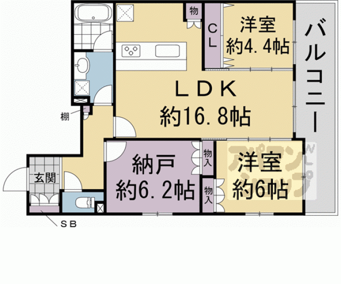 【グランエスパス御所南】間取
