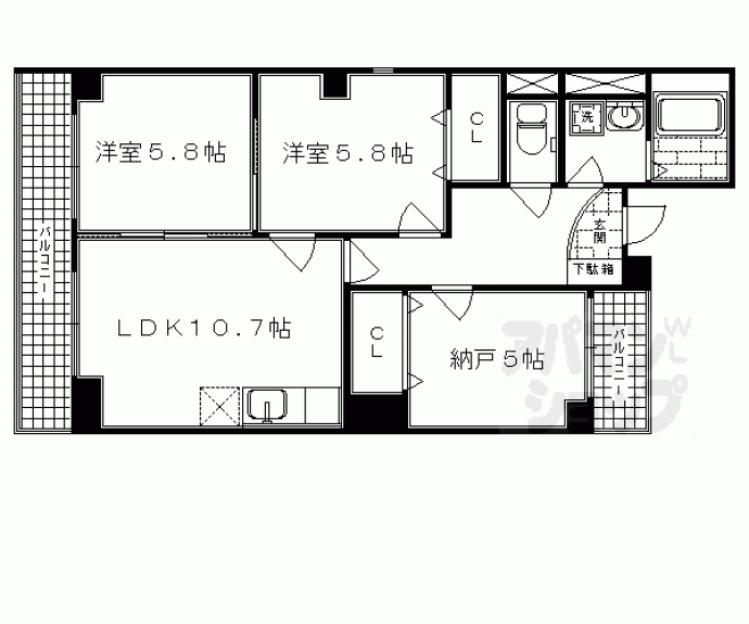【レガート鹿遊館】間取