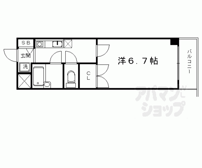 【ハーベストコート二条】間取