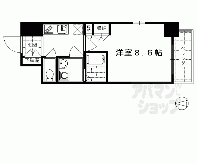 【エスリード烏丸五条駅前】間取