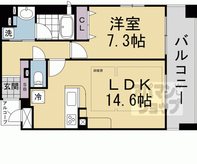 【リソシエ・ラグジェ御所南】間取