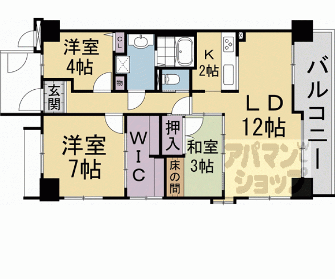 【ヴィルヌーブ堀川松原】間取