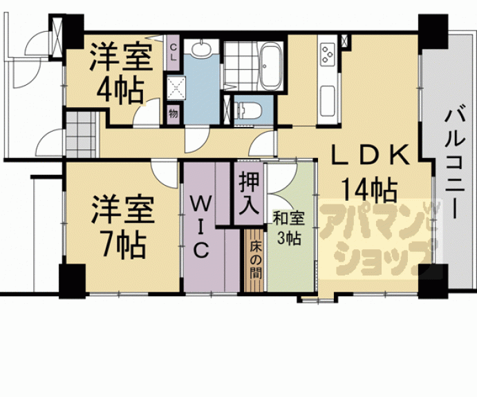 【ヴィルヌーブ堀川松原】間取