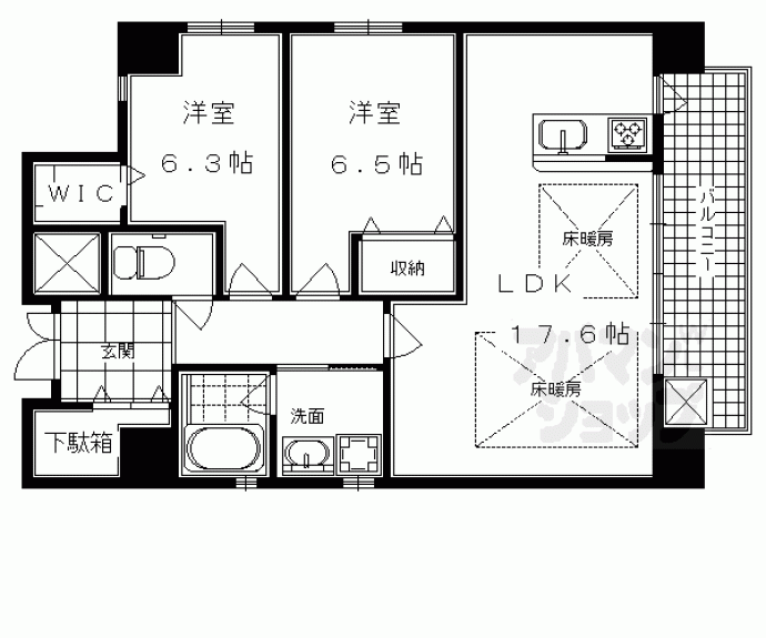 【テルマーノ西洞院】間取