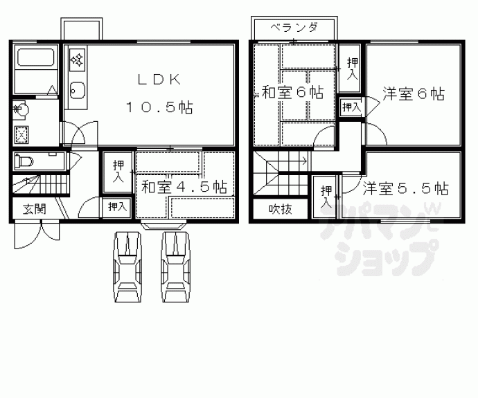 【大将軍坂田町貸家】間取