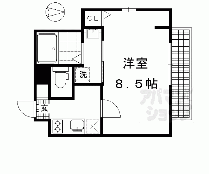 【Ａ－ｍｏｎ百万遍北】間取