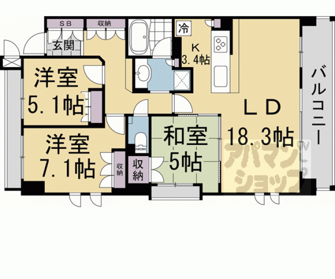 【プレミスト京都烏丸鞍馬口】間取