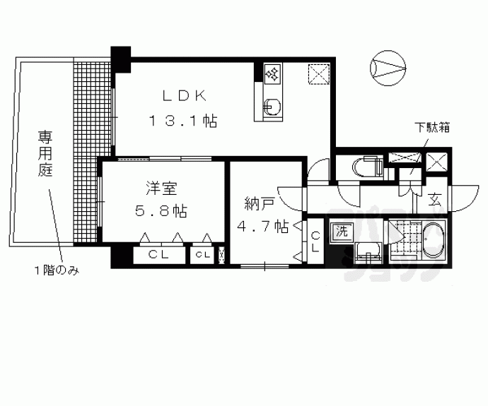 【ドルフ聖護院】間取