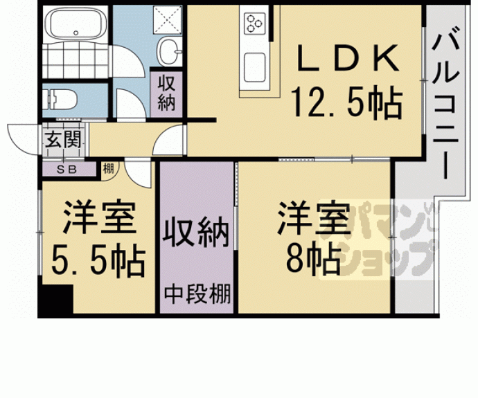 【第３４長栄ヴィラ大成さが】間取