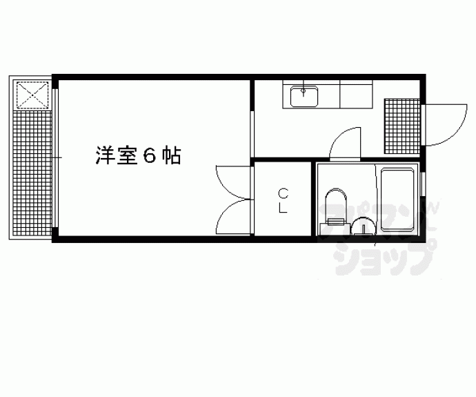 【ハイツ比叡（新館）】間取