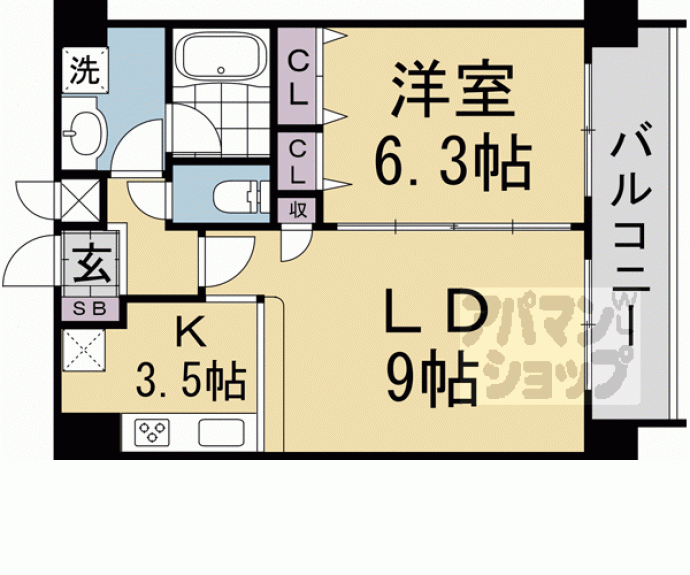 【プレサンス京大南】間取