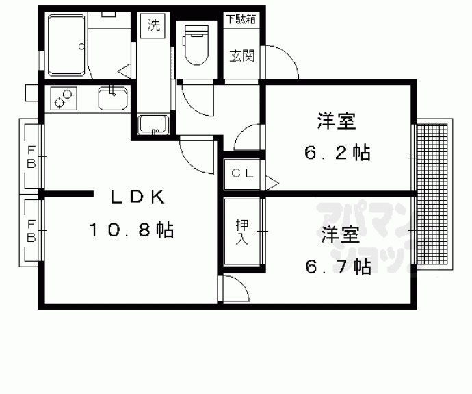 【ハイツひまわり】間取