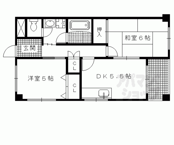 【ＳＡＭＳＱＵＡＲＥ宝ヶ池】間取
